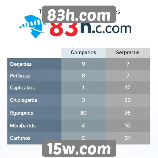 Comparação de recursos entre 83h.com e concorrentes